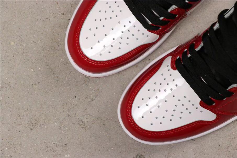 Air Jordan 1 Fearless High-Top Sneakers in Red, in White and Blue - product image from the listing.