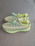 Lime Green and Mint Yeezy 350 V2 Knit Sneakers - product image from the listing.