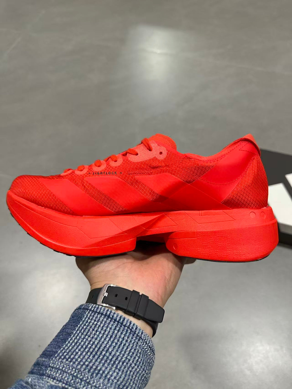 Adidas Adizero Adios Pro 4 Running Shoes in Red White JR6659 - product image from the listing.