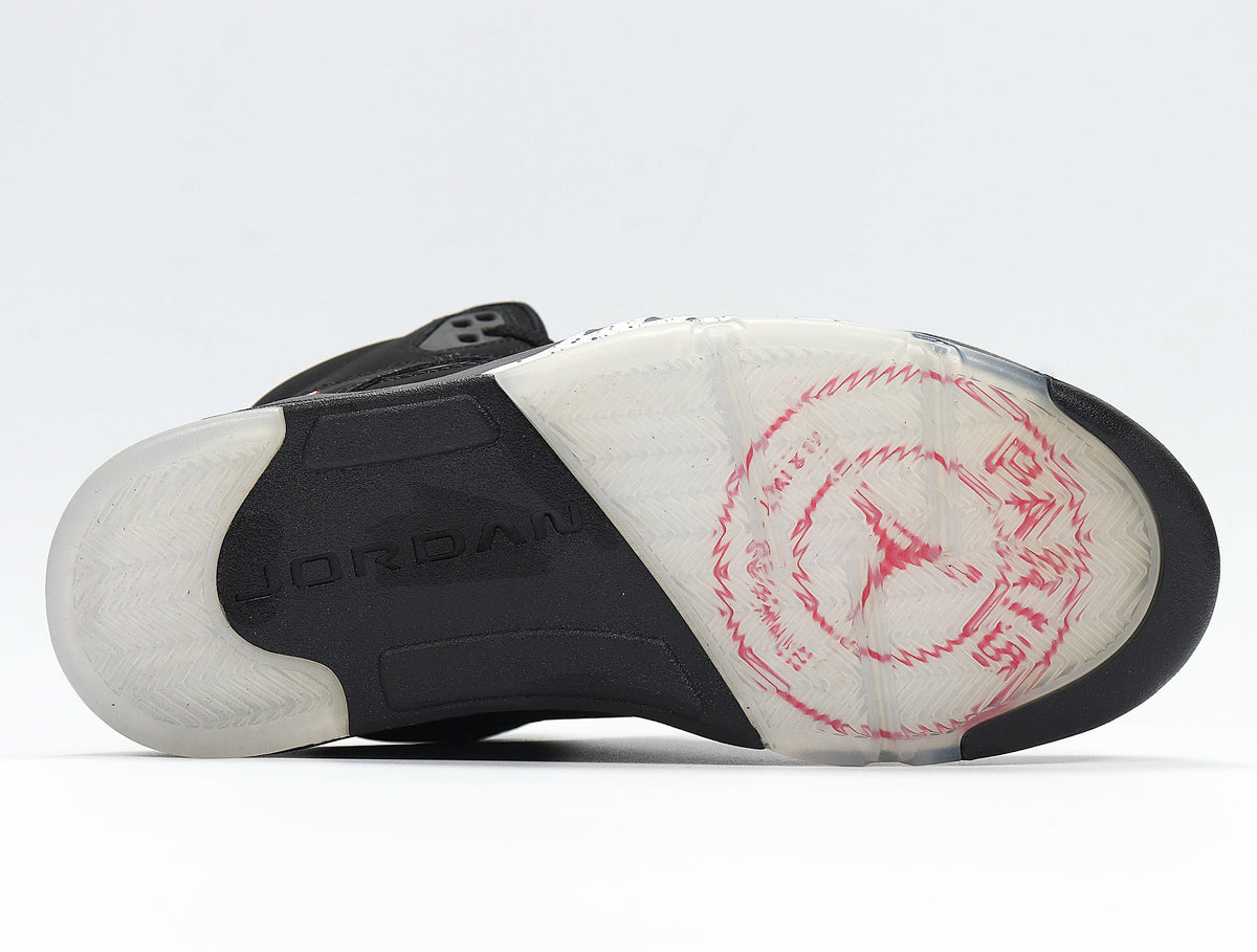 Air Jordan 5 Retro High-Top Sneakers in Black Silver AV9175-001 - product image from the listing.