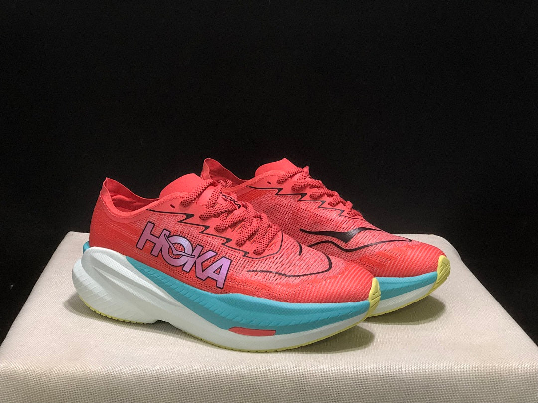 Coral HOKA Mach X 2 Running Shoes - product image from the listing.