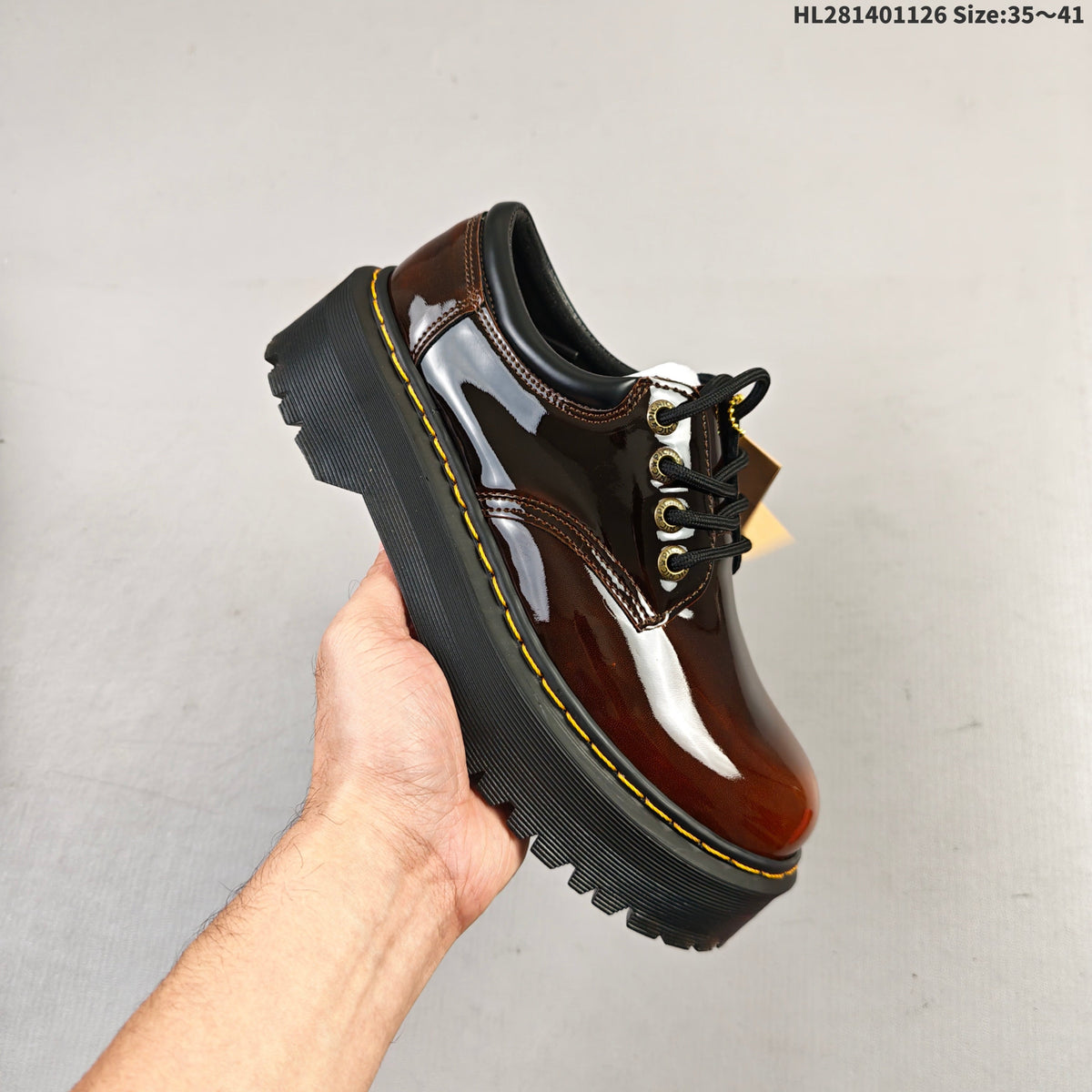 Dr. Martens 1460 Smooth Platform Lace-Up Shoes, in Dark Brown - product image from the listing.