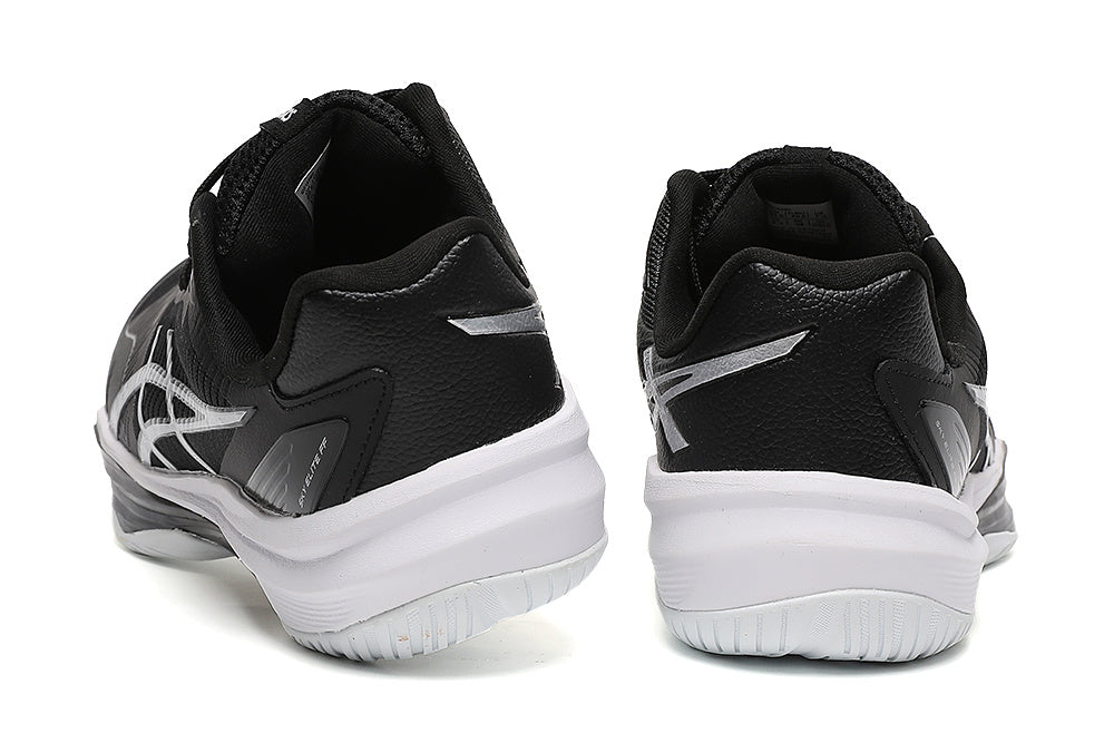 ASICS Black and White Court Trainers - product image from the listing.