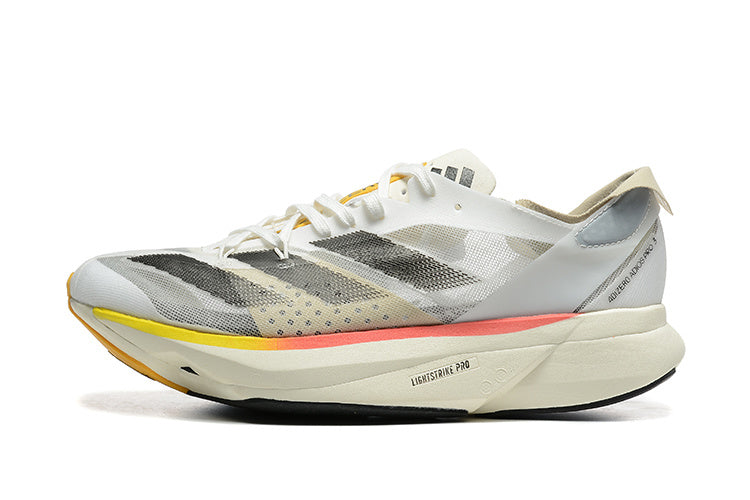adidas Adizero Adios Pro Running Shoes in White Black - product image from the listing.