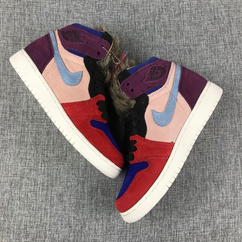 Air Jordan 1 High OG Christmas Sneakers in Red Multicolor - product image from the listing.