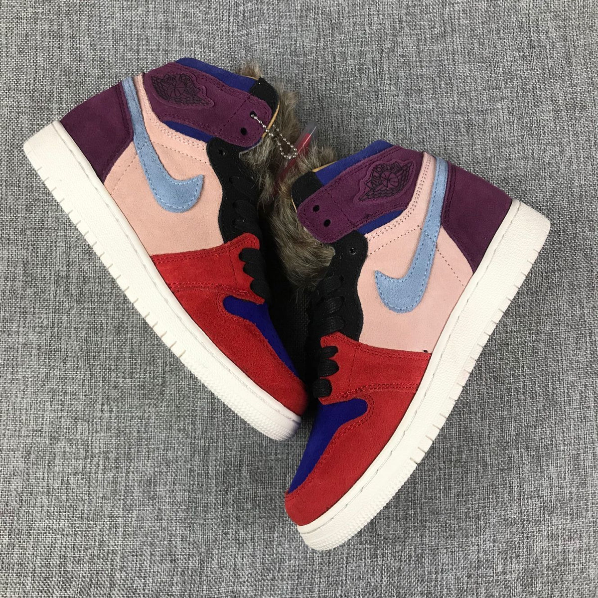 Air Jordan 1 High OG Christmas Sneakers in Red Multicolor - product image from the listing.