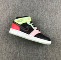 Air Jordan 1 Mid Sneakers Black Red Green Pink AV5174-076 - product image from the listing.