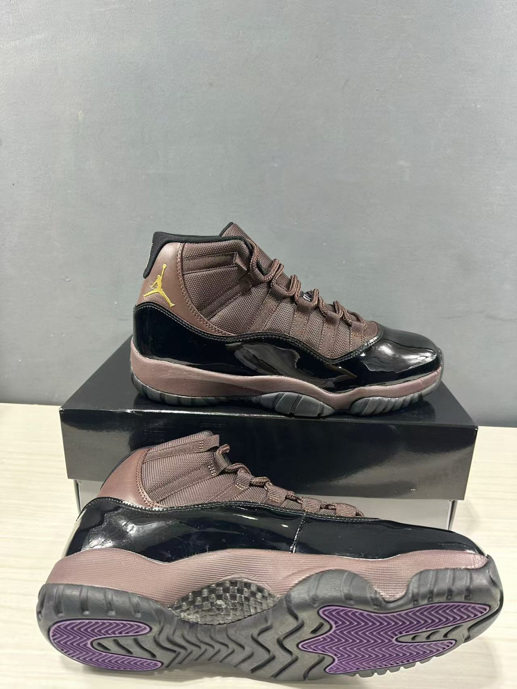 Air Jordan 11 Retro Black Bronze High-Top Sneakers - product image from the listing.