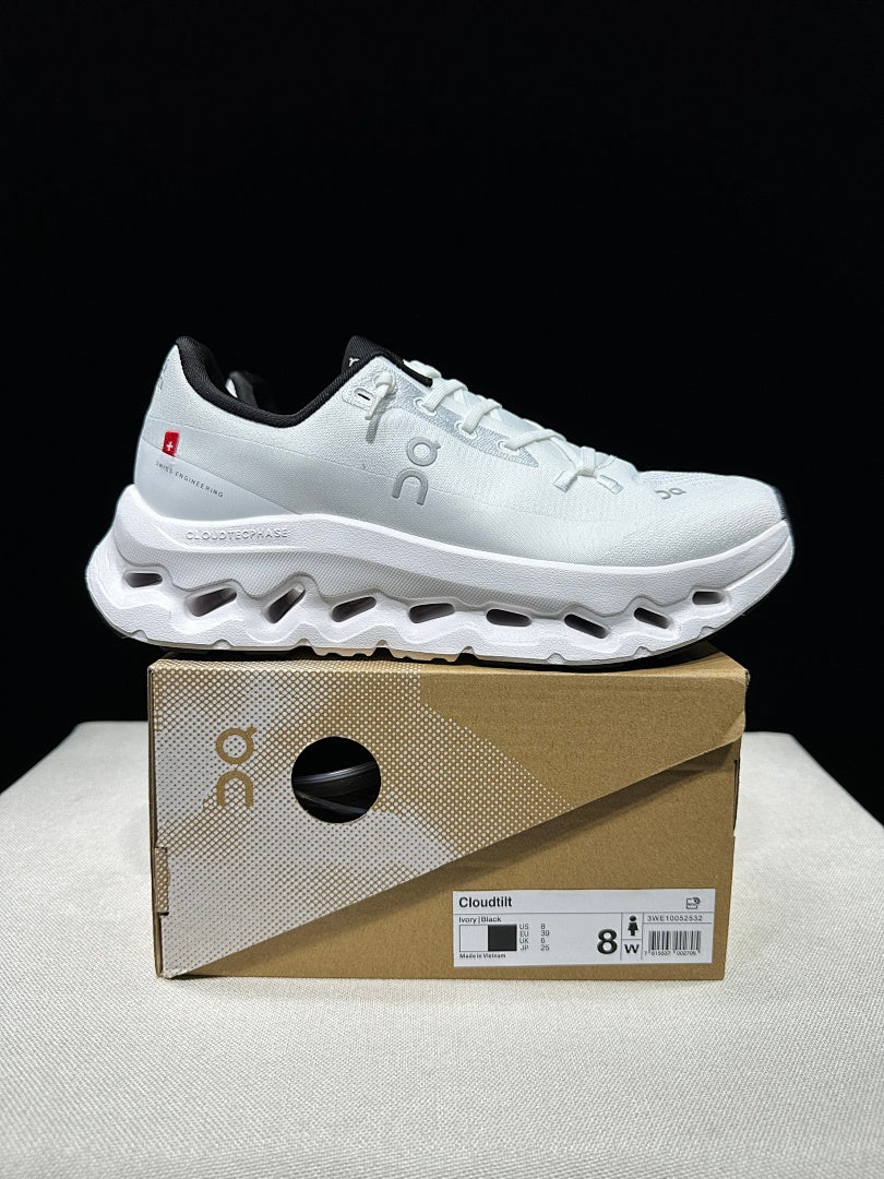 Ivory and Black On Cloudtilt Sneakers - product image from the listing.