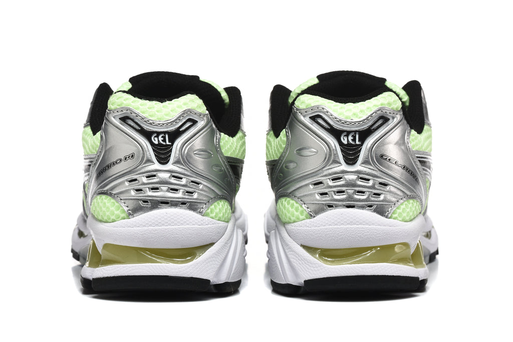ASICS Gel-Kayano 14 Sneakers in Silver Lime Green - product image from the listing.