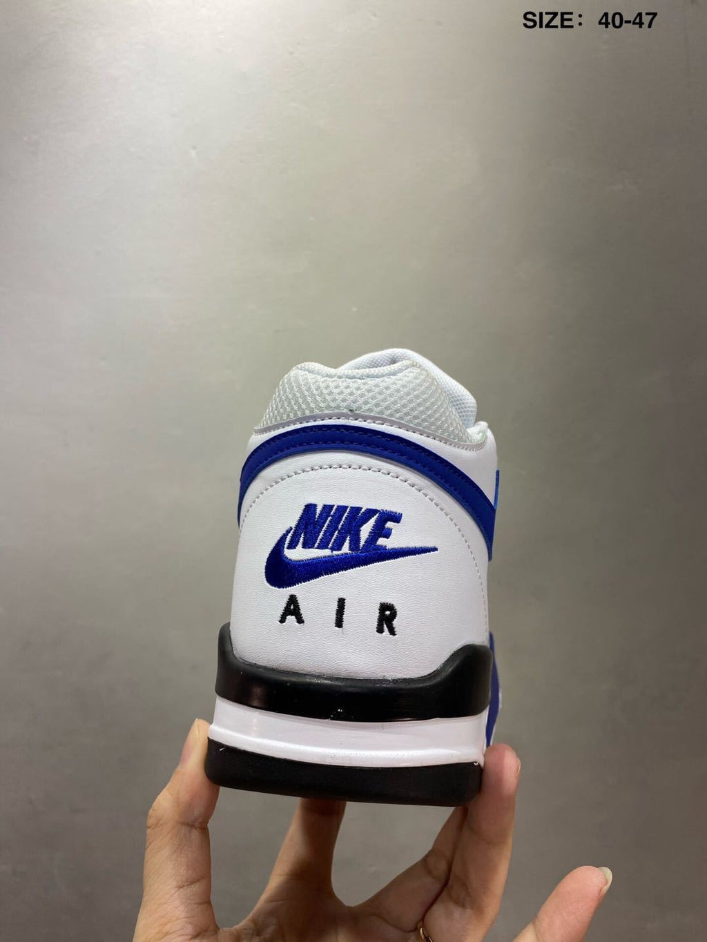 Nike Air Flight 89 Sneakers in White and Royal Blue - product image from the listing.