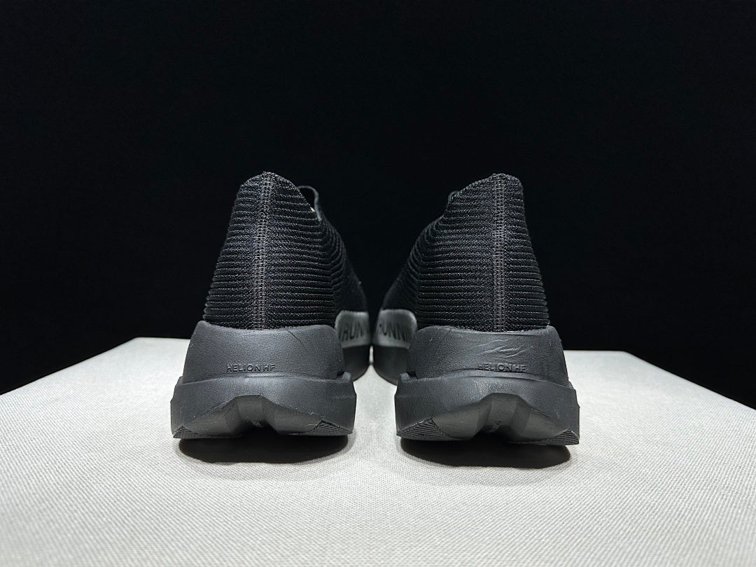 On Cloudboom Strike LS Running Shoes in Black Silver - product image from the listing.