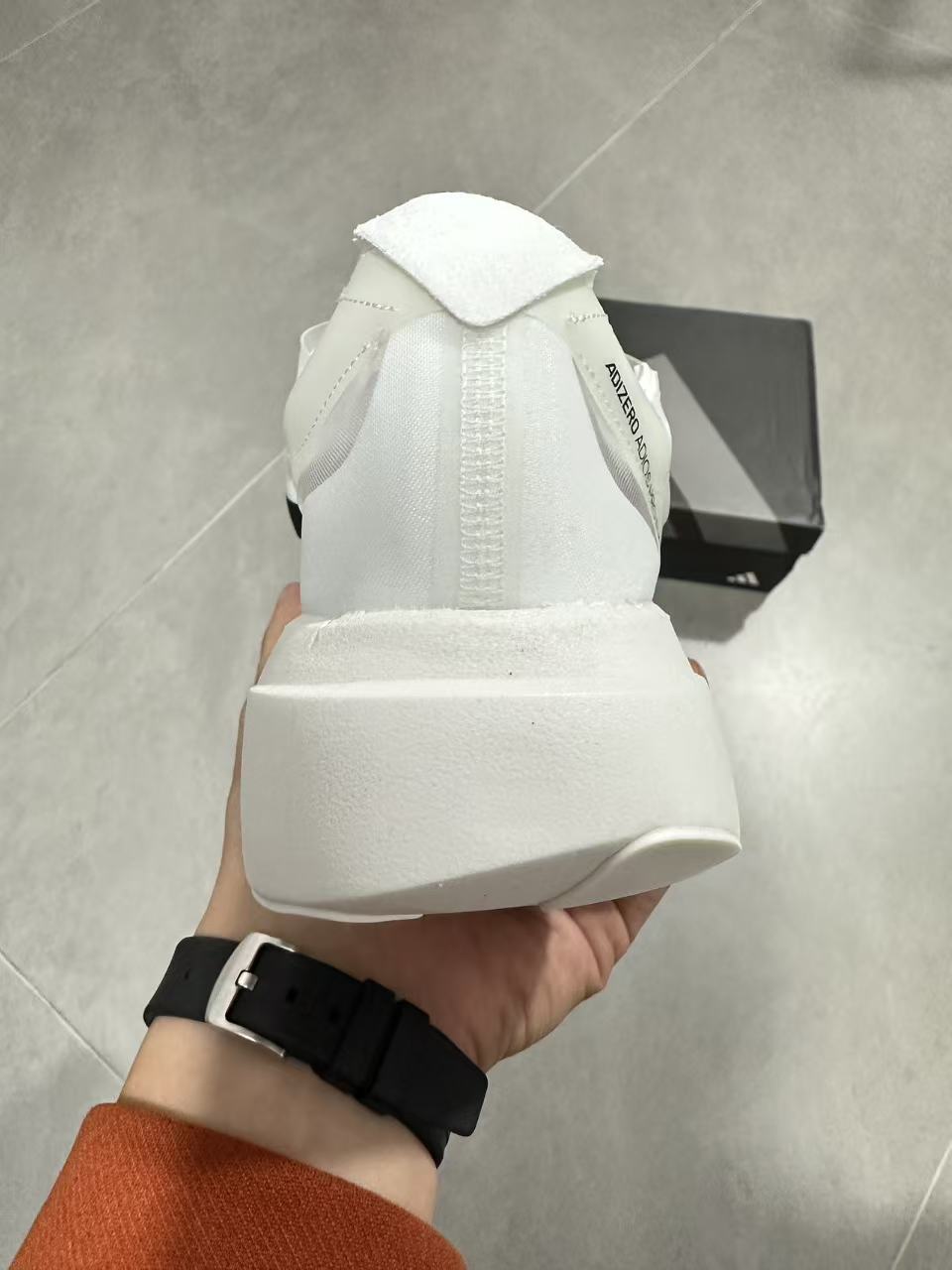 adidas Lightstrike Pro EVO Running Shoes in White Black - product image from the listing.
