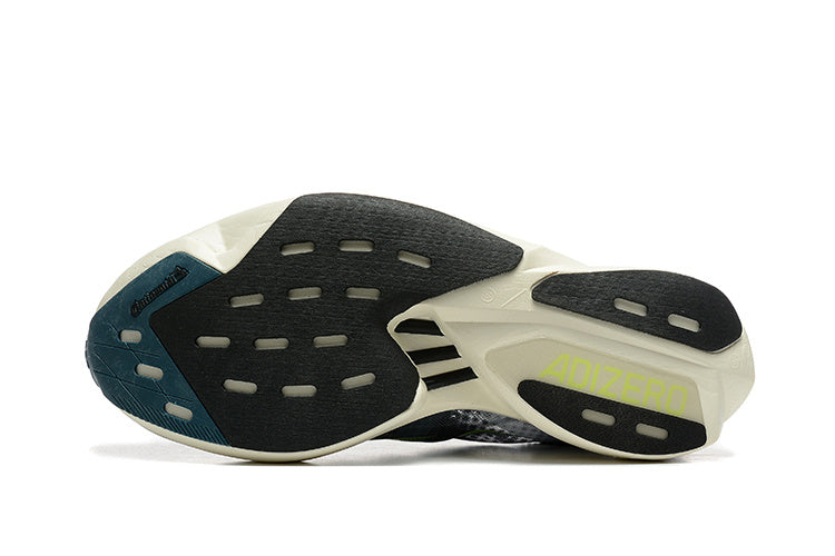 Adizero Adios Pro Running Shoes in Gray and Neon in Green - product image from the listing.