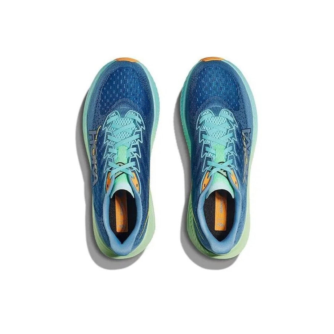 Blue and Green HOKA Mach 6 Running Shoes - product image from the listing.