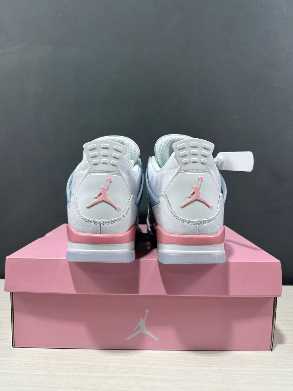 Air Jordan 4 Retro White Pink Green IB7068-100 - product image from the listing.