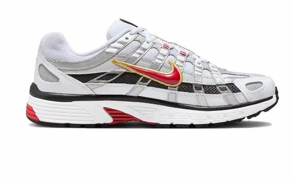 Nike Running Sneakers in White and Red - product image from the listing.