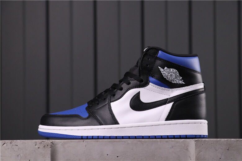 Air Jordan 1 Game Royal High-Top Sneakers in Black Blue White - product image from the listing.